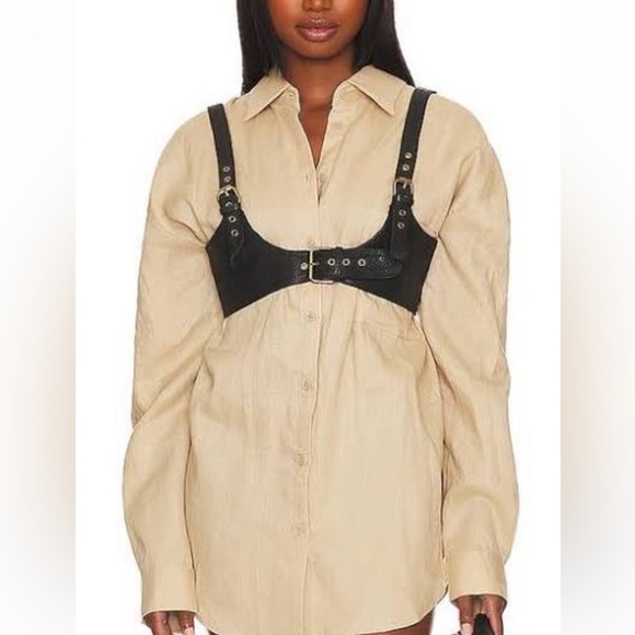 Free People Black Leather Rebel Harness Belt - Picture 11 of 13